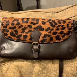 Leather and cowhide crossbody
